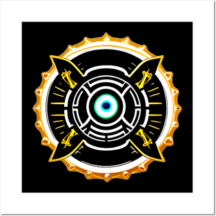 Golden Gaze Labyrinth -  Insight Emblem Posters and Art